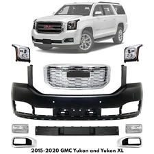 Front Bumper Cover & Grille Assembly Kit For 2015-2020 GMC Yukon and Yukon XL