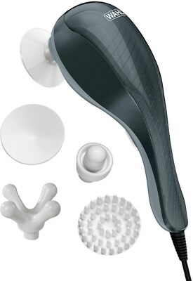 Wahl Soothing Vibration Corded Massager with 4 Attachment Heads, 2 Speed Massage