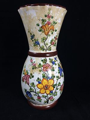 VINTAGE DERUTA ANTICA POTTERY ITALIAN PORCELAIN VASE HANDMADE