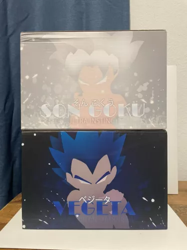 Dragon Ball WCF Estatua de Resina Goku Ultra Instinto y Vegeta Dios Azul