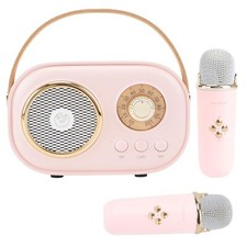Mini Karaoke Machine for KidsPortable Bluetooth Speaker with 2 Wireless Micro...
