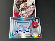 Jarren Duran Boston Red Sox Auto Signed 2022 Bowman in 3D -