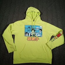 Dragon Ball Super Sweatshirt Mens Small Green Hoodie Goku Gohan Goten Spellout Z