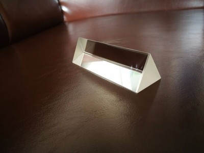 10CM Rainbow Optical Glass Triple Triangular Prism Physics Teaching Refractor