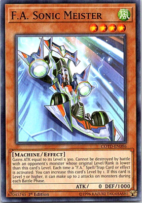 F.A. Sonic Meister COTD-EN086 Yu-Gi-Oh! Card Light Play 1st Edition 