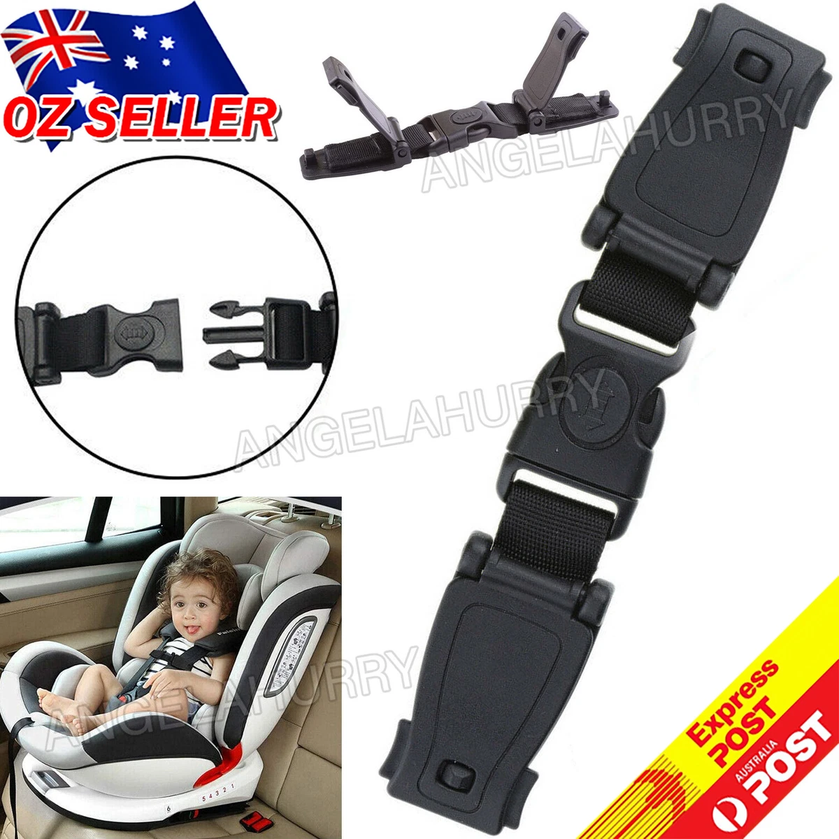 Baby Car Safety Seat Strap Clip Harness Chest Belt Child Buggy