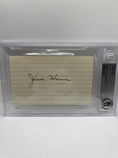 Jesse Haines Signed Index Card Beckett Auto
