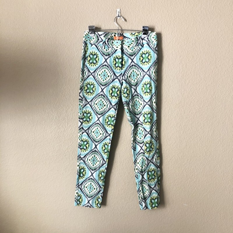 Joe Fresh Womens Printed Colorful Slim Ankle Pants Size 0