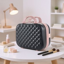 Makeup Vanity Case Toiletry Cosmetic Travel Organiser ABS Hard Shell Beauty Box