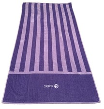 XEROX VINTAGE 100% COTTON PURPLE BEACH TOWEL 59” x 32” Terry Collection Brazil