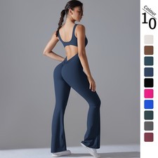 Women Gym Set Yoga Jumpsuit Sportswear Fitness Romper Stretch Push Up Bodysuit