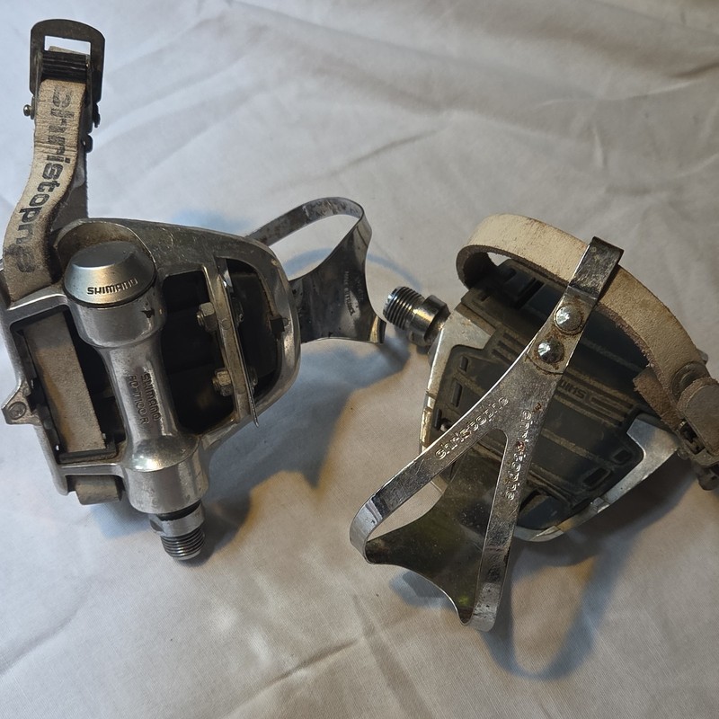 Shimano T100 vintage 90s pedals, platform and cleats