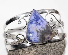 925 Silver Plated Huge Mexican Laguna Lace Bangle Jewelry Size 6.5" MJ