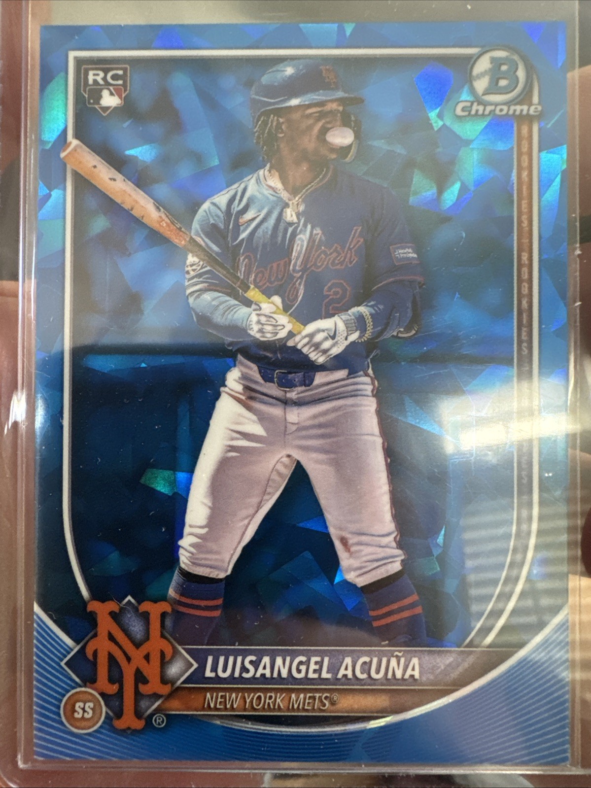 2025 Topps Chrome Sapphire Luisangel Acuna #32 RC Image Variation 
