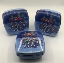 1997 New 3 PLASTIC COCA COLA  BOX W/LIDS FOR STORAGE OR GIFT