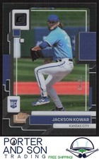 Jackson Kowar /50 RC Clearly Donruss Blue 2022 #25 Kansas City Royals Baseball