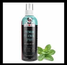 Dog Cat Dental Spray 8oz Breath Freshener Fights Tartar Plaque Mint