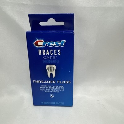 Crest Braces Threader Floss 30ct Discontinued Rare For Braces Dental