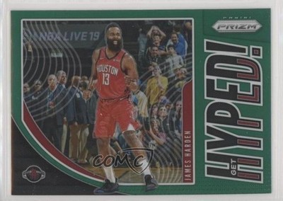 2019-20 Panini Prizm Get Hyped! Green Prizm James Harden #5 0u7