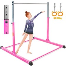 Gymnastics Bar for Kids,11 Levels Adjustable Height Gymnastics Equipment for ...