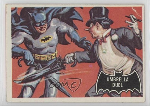1966 Topps Batman Black Bat #23 Umbrella Duel — Raw