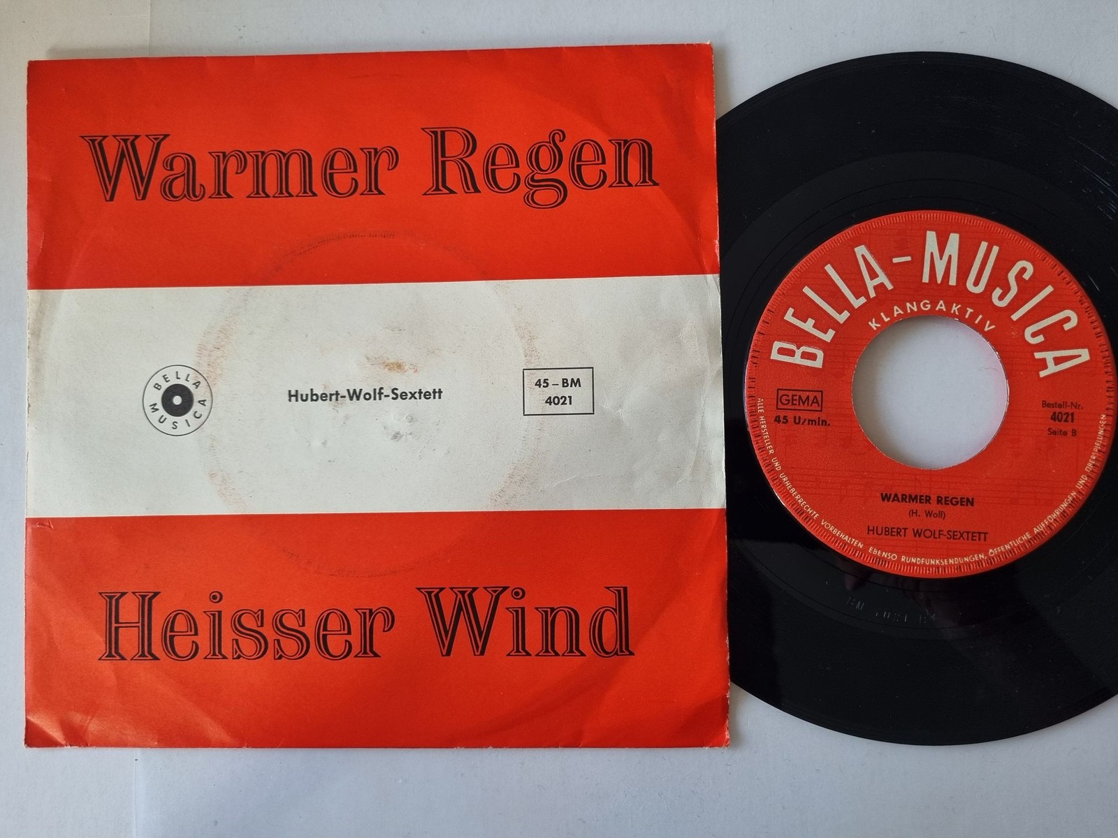 Hubert-Wolf-Sextett - Warmer Regen 7'' Vinyl Germany