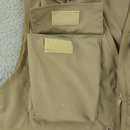 Vintage Columbia Vest Mens Small Beige Nylon Fly Fishing Multi Pocket Outdoor - Picture 5 of 20