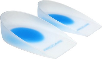 ProCare Silicone Heel Cup Inserts, 1 Pair, Small/Medium Small/Medium, Clear 