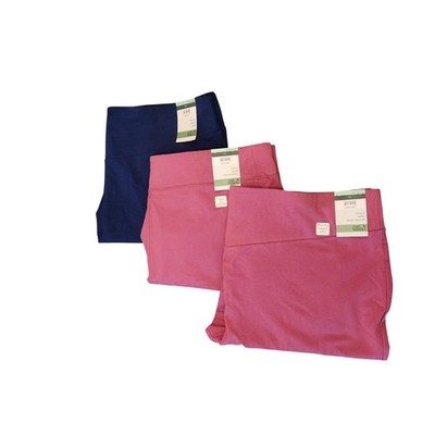 Terra & Sky Plus 4X Leggings Capri Bike Shorts Bundle Meadow Mauve Indigo 3 Pack