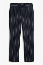 Ann Taylor Signature 8P Navy Pinstripe Trousers Workwear Office Core Indie