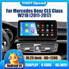 128GB Android 14 CarPlay GPS Car Radio 4G RDS F&uuml;r MERCEDES-Benz CLS-W218 C218