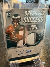 2020 JALEN HURTS DRESS FOR SUCCESS ROOKIES & STARS /25 AUTO PATCH #DS-JAH EXCELL