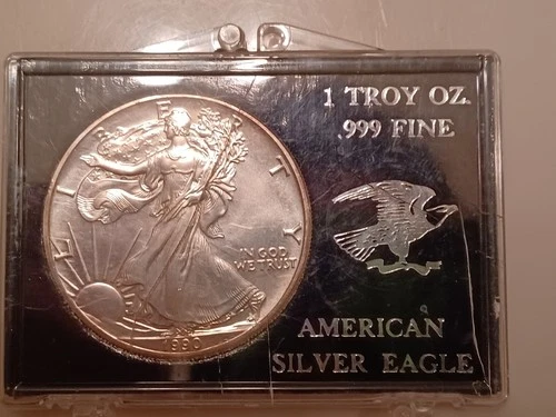 US Mint American Silver Eagle 1990 1 oz .999 Fine Silver Coin