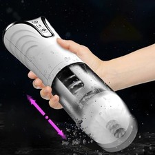 Automatic Telescopic Male Masturbator Thrusting Machine Bj Pussy Cup Adult