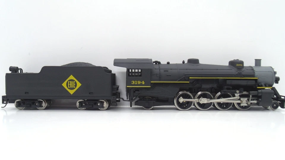 IHC HO 2-8-2 Erie Mikado Steam Locomotive & Tender Train w/Flywheel M9470 READ - Image 3 of 4