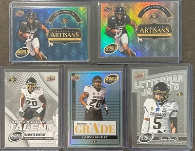 2025 Upper Deck World Sports Colorado Buffaloes Football 5 Card Lot! Inserts