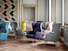 Ro Easy Lounge Armchair Fritz Hansen Blue