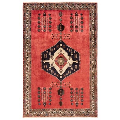 Sirjan 227x148 cm Handgeknüpfter Orientteppich Wolle Carpet Rug Orange