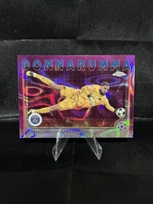 2024-25 Topps Chrome UEFA Gianluigi Donnarumma #163 Magenta Lava Refractor 69/75