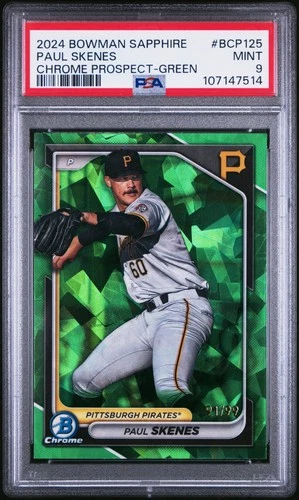 2024 Bowman Sapphire Edition #BCP-125 Paul Skenes Green PSA 9 #/99