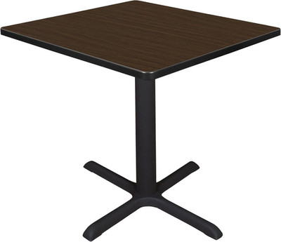 Regency Cain 30'' Square Café Table - Scratch Resistant Neo Walnut Finish