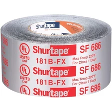 Shurtape SF 686 UL ShurMASTIC Butyl Foil Indoor/Outdoor HVAC Silver Printed 