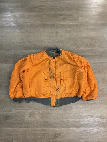 Vintage 80s Alpha Industries MA-1 Flight Bomber Jacket XXX-Large Olive Green USA image 8