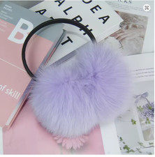 New Luxury Real Fox Fur Earmuffs Women Girls Ultra Large Winter Warm