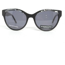 BCBGMAXAZRIA Women's Embrace Black Combo Cat Eye Sunglasses 53 18 130 21212
