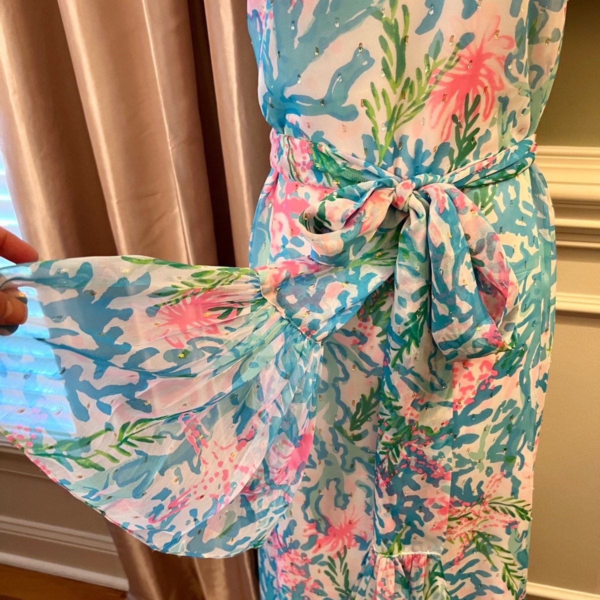 chinese dress ladies Lilly Pulitzer Womens Ameilia Elbow Sleeve Midi Low Tide Navy Bouquet All  Day Engineered Woven Dress 00 at Amazon Women's Clothing store