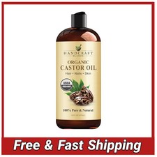 Organic Castor Oil 16oz   100 Pure, Natural, Expeller-Pressed, Hexane-Free
