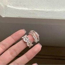 Puppy pearl elastic rope ring with high-end f...