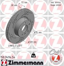 ZIMMERMANN Disque de frein Avant gauche pour BMW X3 (F25) X4 (F26) 328mm
