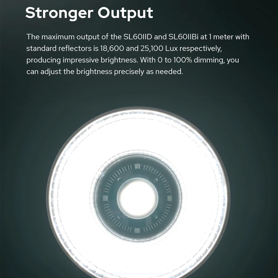 US Godox SL-60W SL-60 II 70w Estudio LED Luz Continua Bowens Foto 3 de 4